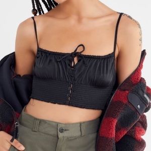 urban outfitters esmeralda smocked bra top